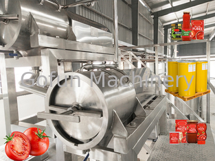 Linha de processamento empacotamento asséptico da ketchup de tomate de SS304 500T/D dos sacos