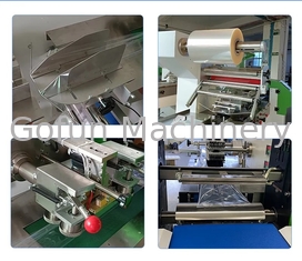 Máquina de embalagem automática de almofadas de alta eficiência de 220 V para mangas secas