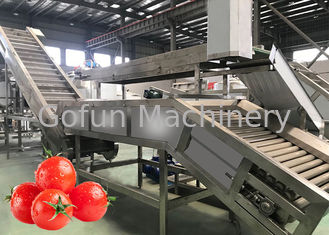 Linha de produção de tomate de qualidade alimentar SUS304 personalizada 100T/D