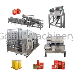 SUS 304 / 316 Linha de produção de molho de tomate ketchup Máquinas Produção mecanizada