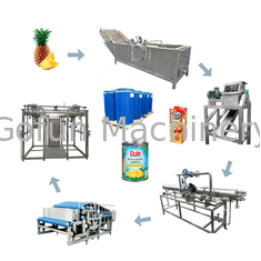 SS304 Máquina de extracção industrial de sumo de abacaxi 1500 t/dia 380 V