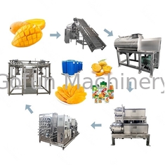 Linha de processamento industrial fruto da manga 500T/D Juice Processing Line de 7.5kw